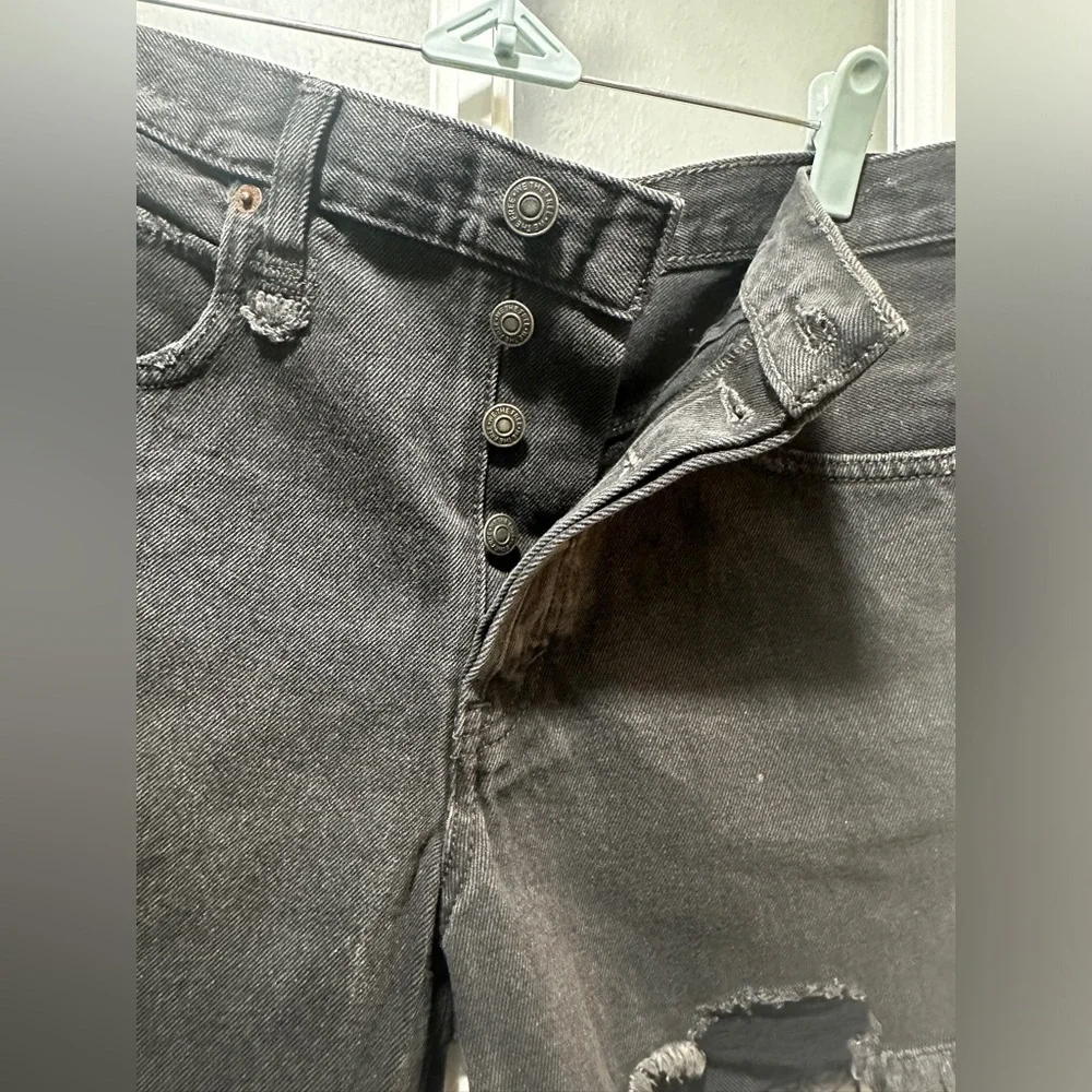 NWT Free People Washed Black Distressed Shorts. - Picture 4 of 16